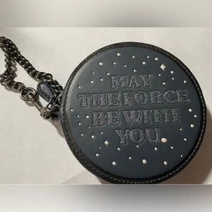 COACH STAR WARS LTD EDITION MAY THE FORCE BE WITH YOU CHAIN ROUND COIN PURSE BAG